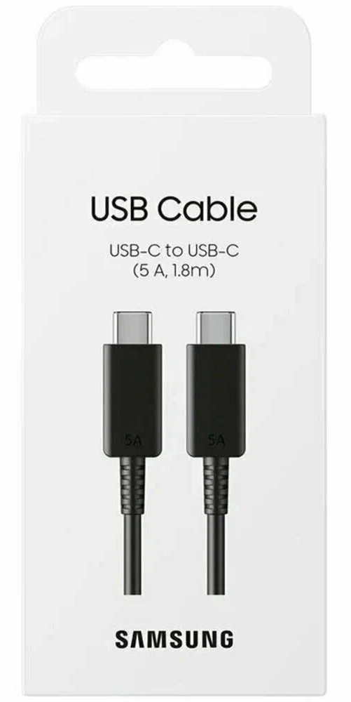 Кабель Samsung USB Type-C - USB Type-C 5A  Черный 1.8 м