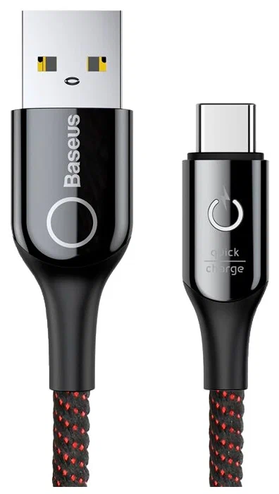 USB Кабель Baseus СATCD-01 на Type-C c функцией быстрой зарядки 1м Черный