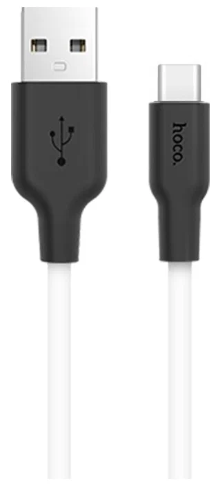 Кабель USB-Type-c Hoco X21 Silicone (Black/White)